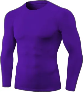1/3 Pack Men's Compression Shirts Long Sleeve Athletic Workout Base Layer Quick Dry Fit Basketball Football Tops Undershirts