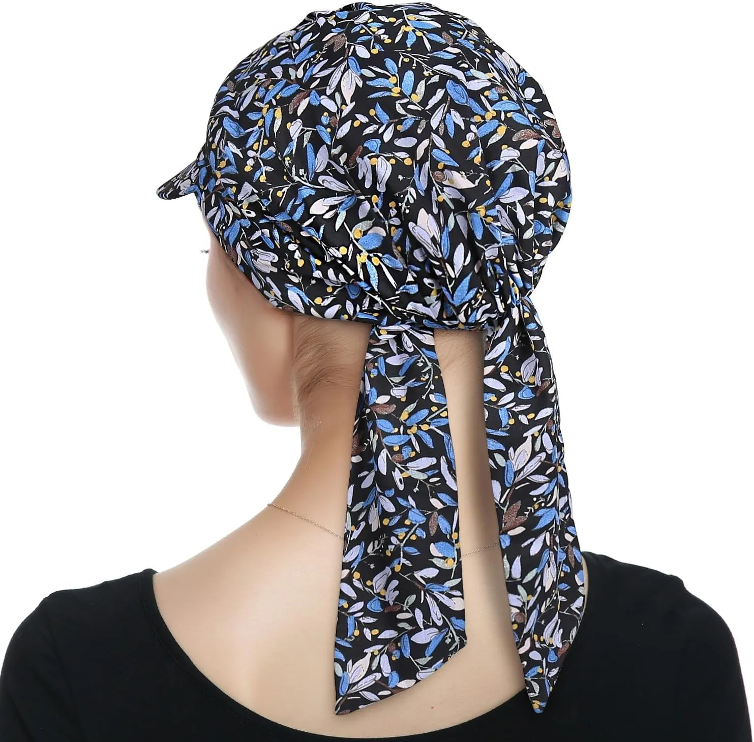 Alnorm Adjustable 100% Cotton Lace Up Turban Featuring Cotton Sweatbands Design