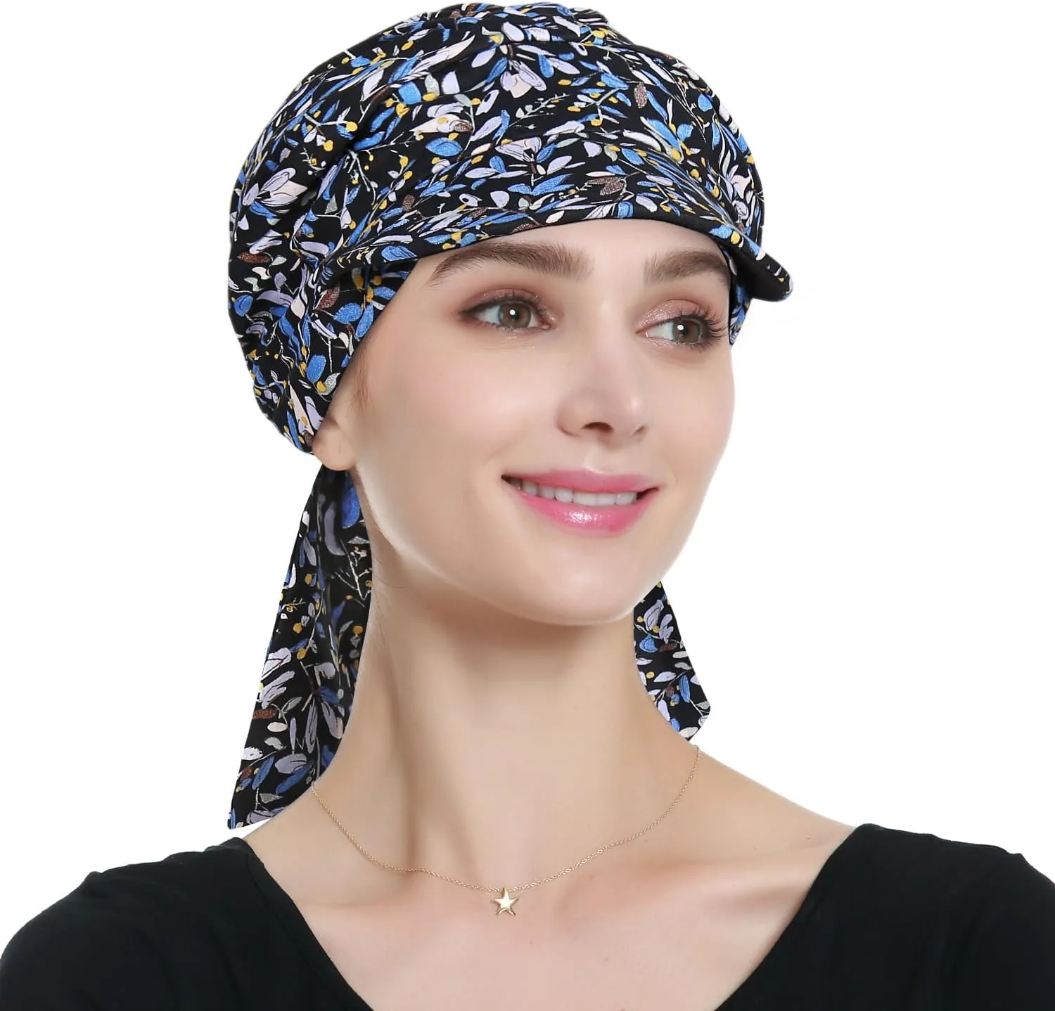 Alnorm Adjustable 100% Cotton Lace Up Turban Featuring Cotton Sweatbands Design