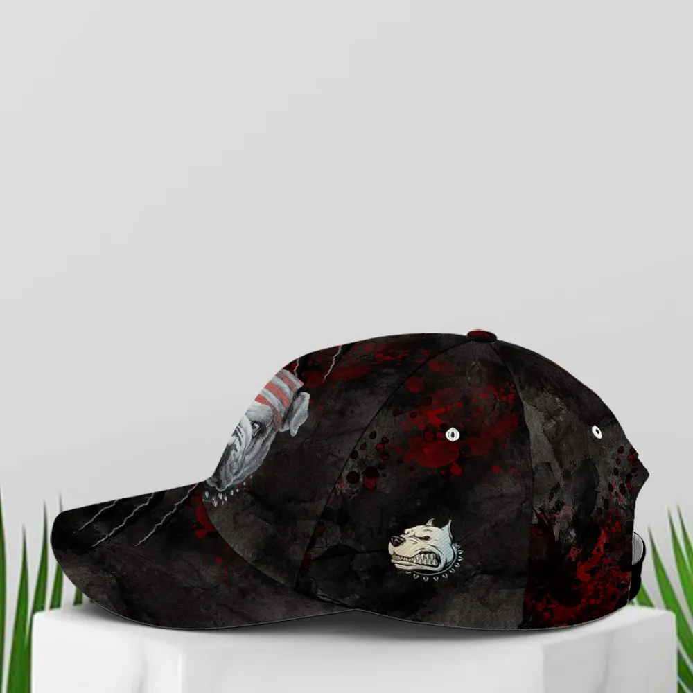 Angry Bulldog American Flag Baseball Cap Coolspod