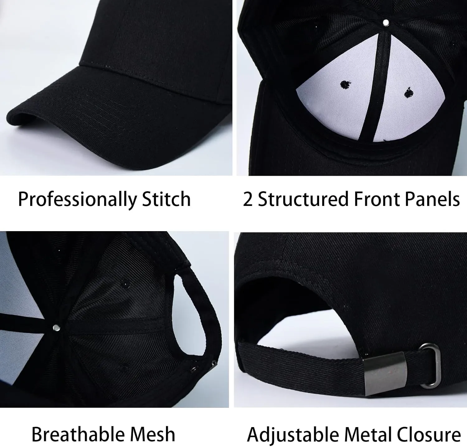 Baseball Cap Men Women Cotton Dad Hat Classic Adjustable Plain Golf Hat Low Profile Unisex
