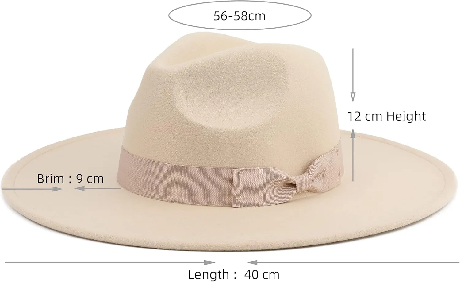 Big Wide Brim Women Fedora Hat