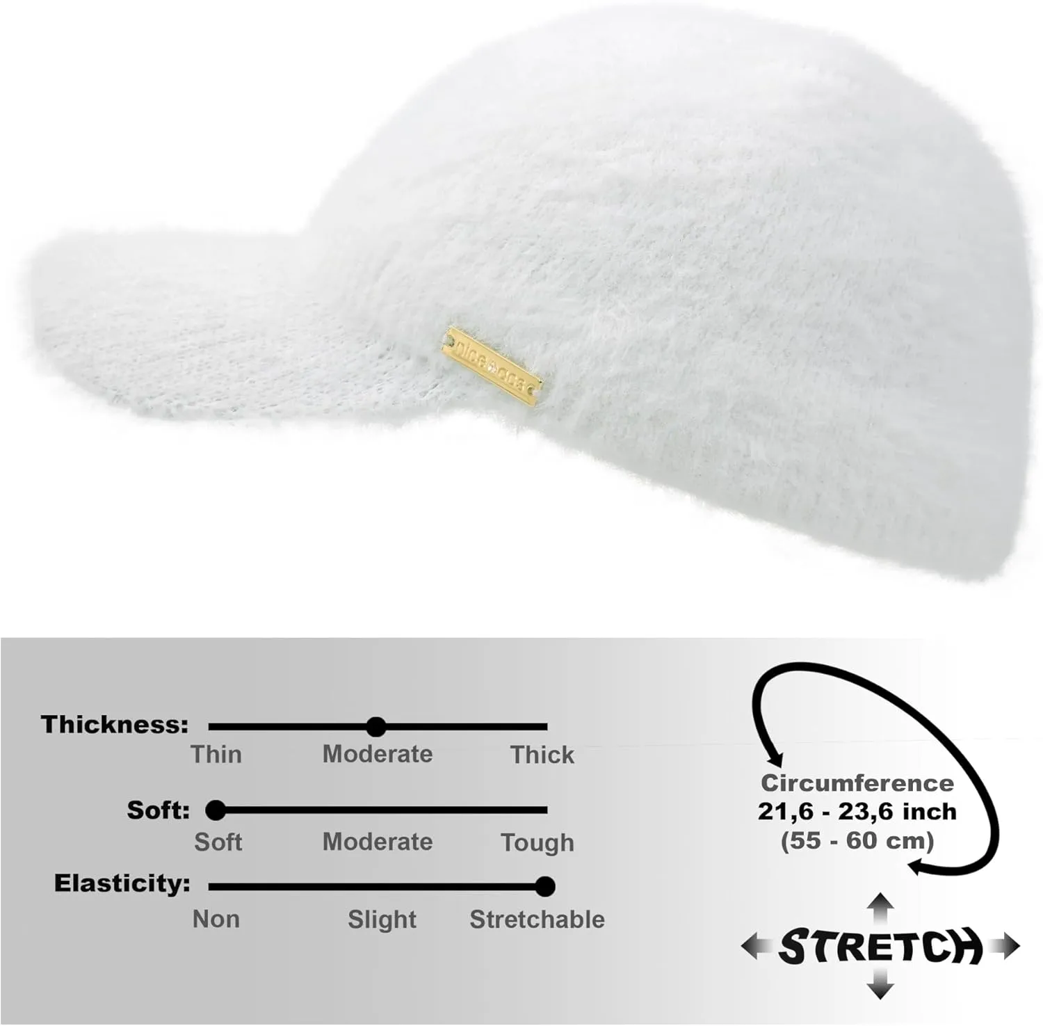 Braxton Beanie Visor - Womens Winter Wool Knit Hat with Brim - Billed Knit Cap Newsboy Hats