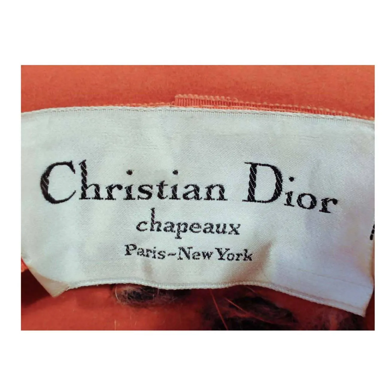 CHRISTIAN DIOR Chapeaux Orange Floppy Hat