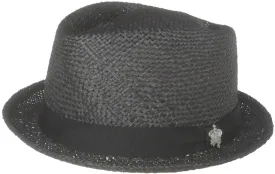 Christys Crown "Merenda" Bao Straw Diamond Crown Fedora