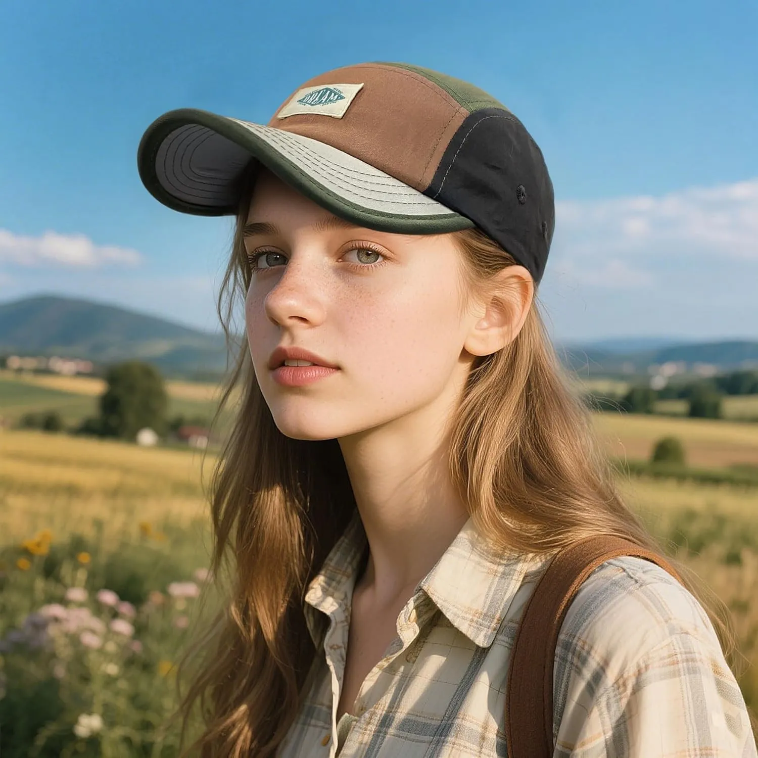 Clakllie 5 Panel Baseball Cap Lightweight Running Hats Snapback Trucker Hat Hip Hop Bike Board Cap Cotton Golf Dad Hat