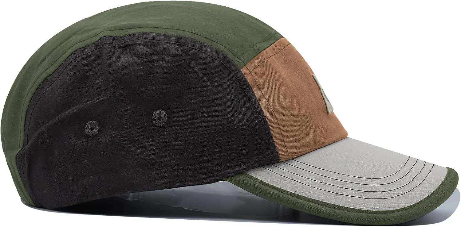 Clakllie 5 Panel Baseball Cap Lightweight Running Hats Snapback Trucker Hat Hip Hop Bike Board Cap Cotton Golf Dad Hat