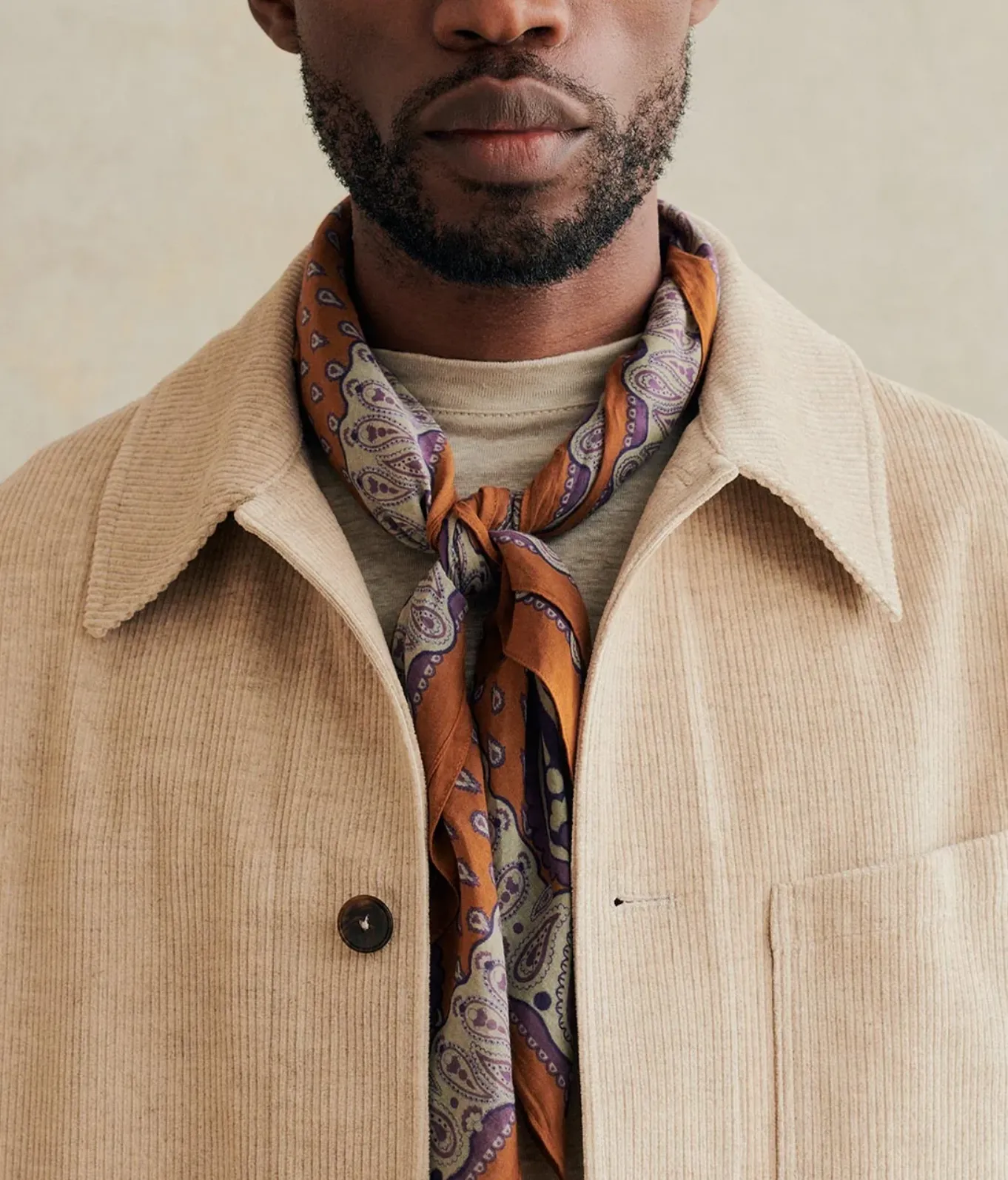 Cotton Voille Square Scarf - Paisley