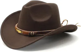 Cowboy Hat for Women and Men Western Cowboy & Cowgirl Hat Pinch Front Wide Brim Style Men Fedora Hats