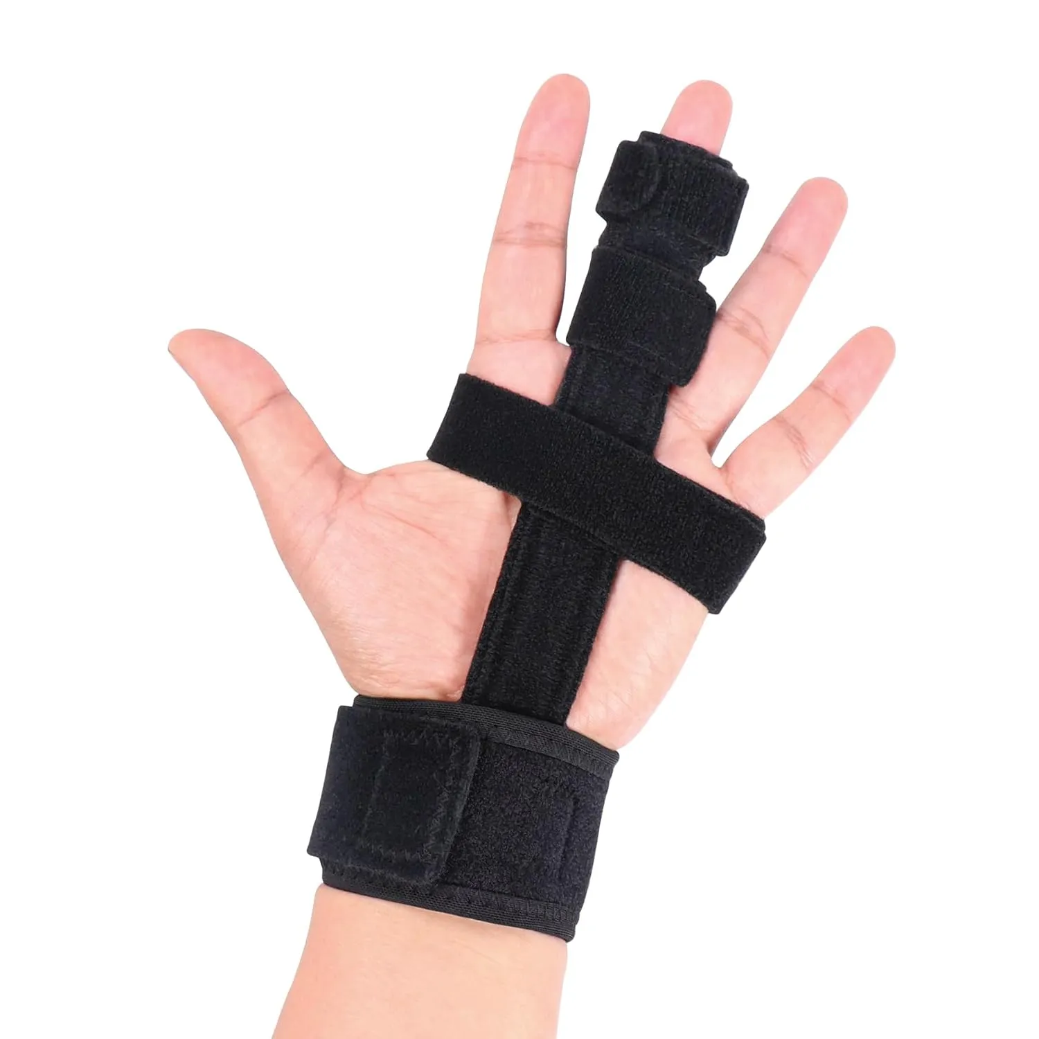 Cozyhealth Full Trigger Finger Splint, Hand and Wrist Brace Support, Adjustable Locking Straightener, Straightening Immobilizer Treatment For Sprains, Finger Pain Relief, Arthritis, Tendonitis
