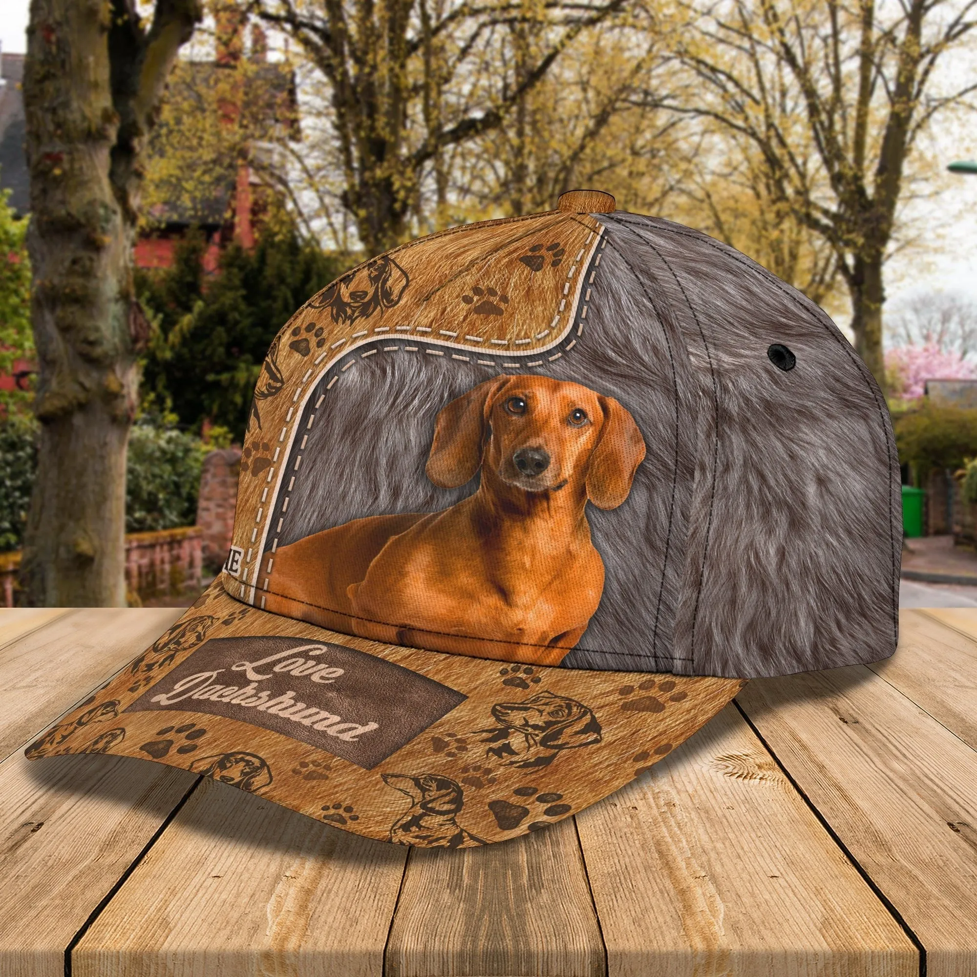 Customized 3D All Over Print Baseball Dog Cap For Dog Lovers, Classic Dachshund Dog Cap Hats, Dog Cap