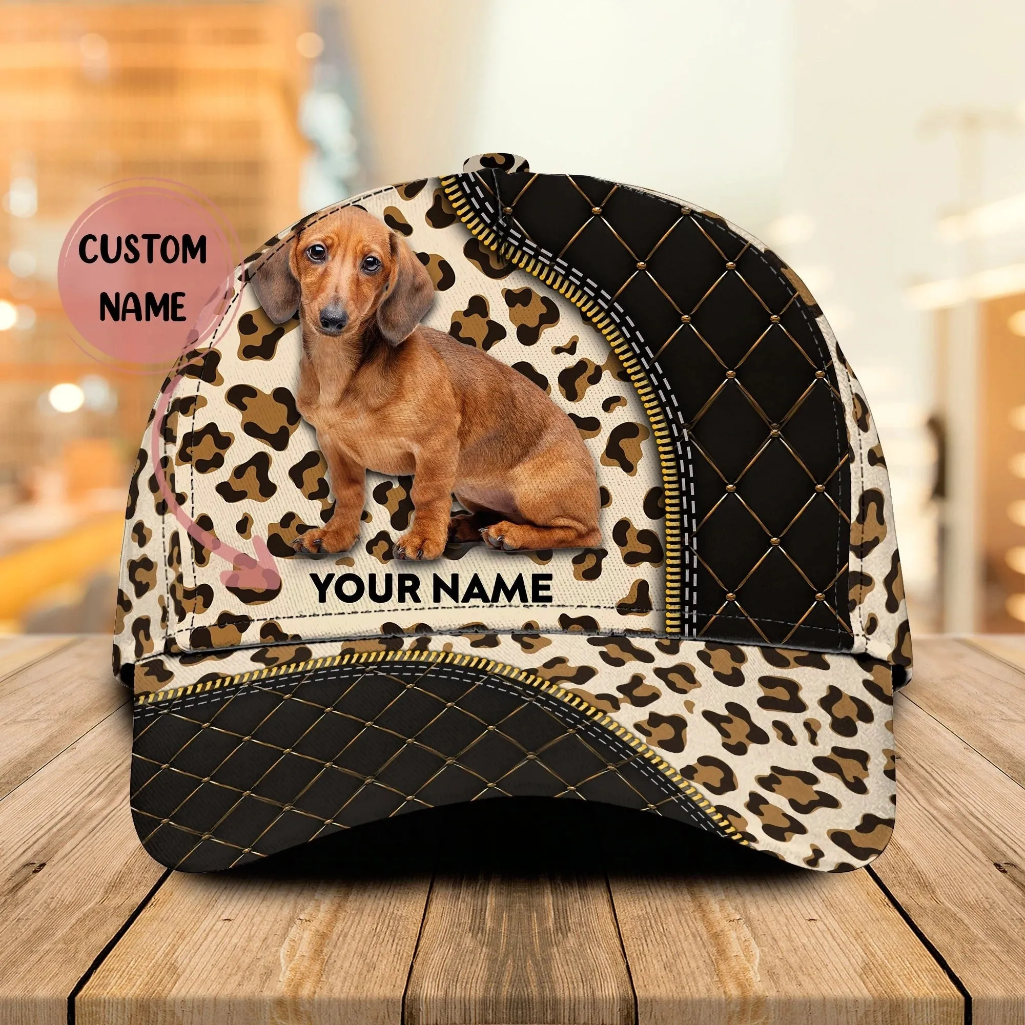Customized 3D All Over Print Baseball Dog Cap For Dog Lovers, Classic Dachshund Dog Cap Hats, Dog Cap