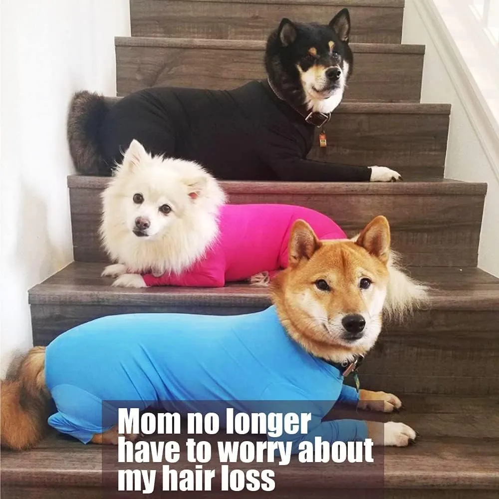 Dog Recovery Suit Abdominal Wound After Surgery Wear, Dog Anti-Licking Elastic Tights Bodysuit, Preventing Full Body for Shedding, Allergy, Wound Protection, E Collar Alternative (Blue, Large)