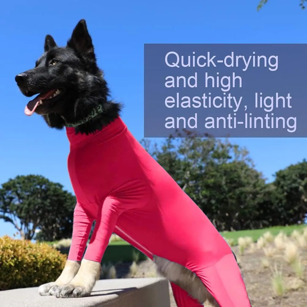 Dog Recovery Suit Abdominal Wound After Surgery Wear, Dog Anti-Licking Elastic Tights Bodysuit, Preventing Full Body for Shedding, Allergy, Wound Protection, E Collar Alternative