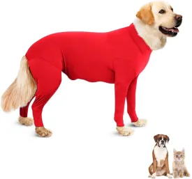 Dog Recovery Suit Abdominal Wound After Surgery Wear, Dog Anti-Licking Elastic Tights Bodysuit, Preventing Full Body for Shedding, Allergy, Wound Protection, E Collar Alternative