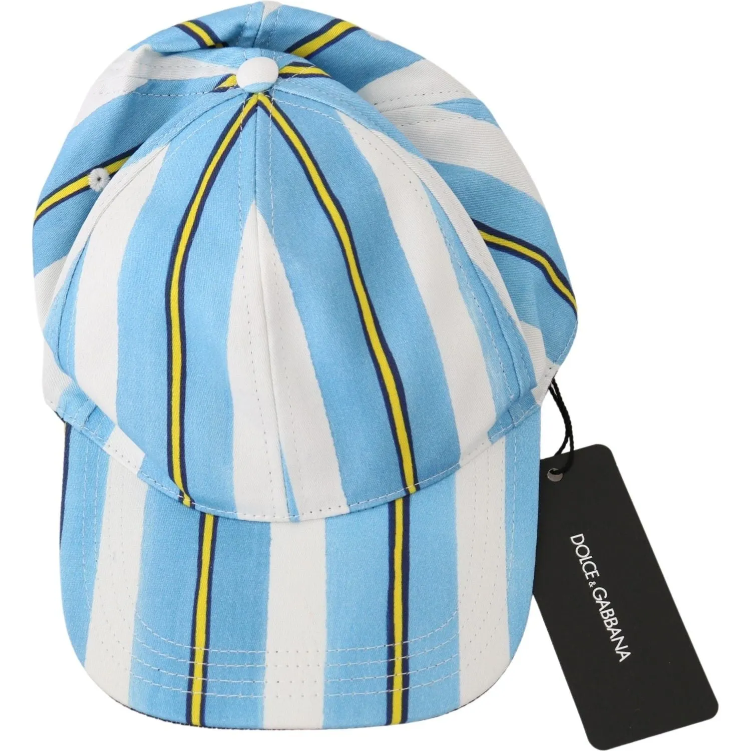 Dolce & Gabbana Chic Stripe Cotton Baseball Cap