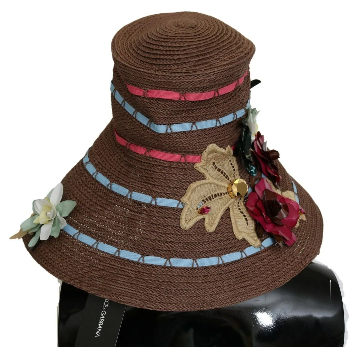 Dolce & Gabbana Elegant Floppy Floral Wide Brim Hat