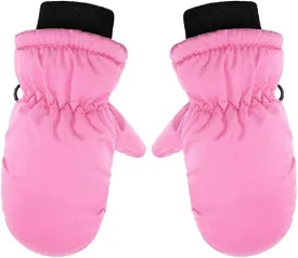 DOOVID Toddler Mittens Winter Warm Ski Mittens Waterproof Fleece Lined Kids Outdoor Snow Gloves