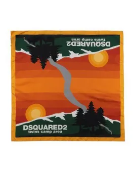Dsquared2 Women Square scarf Orange -- --