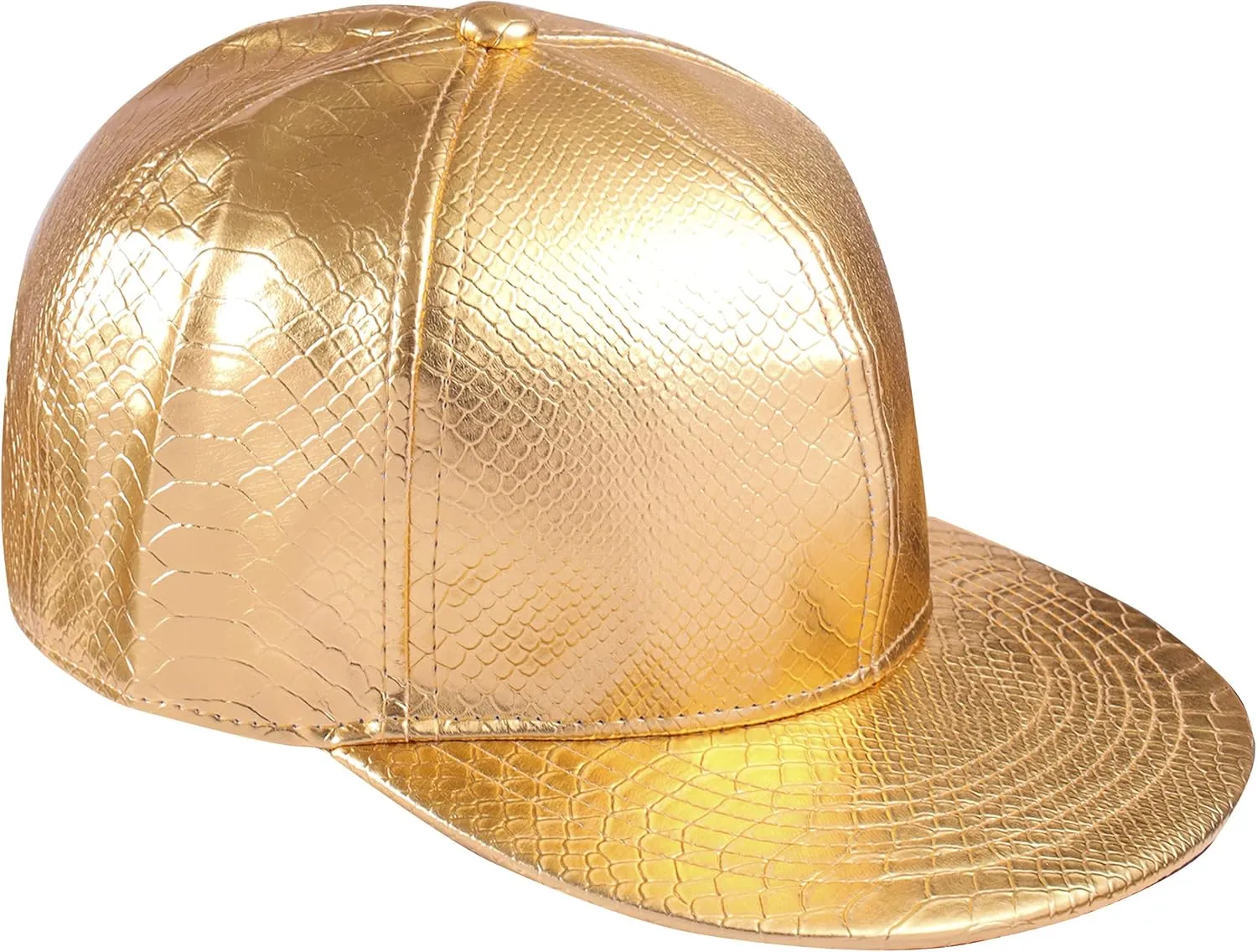 Eigso Unisex Metallic Baseball Caps for Men Women Snapback Hip Hop Flat Brim Baseball Hats for Man Woman Adjustable