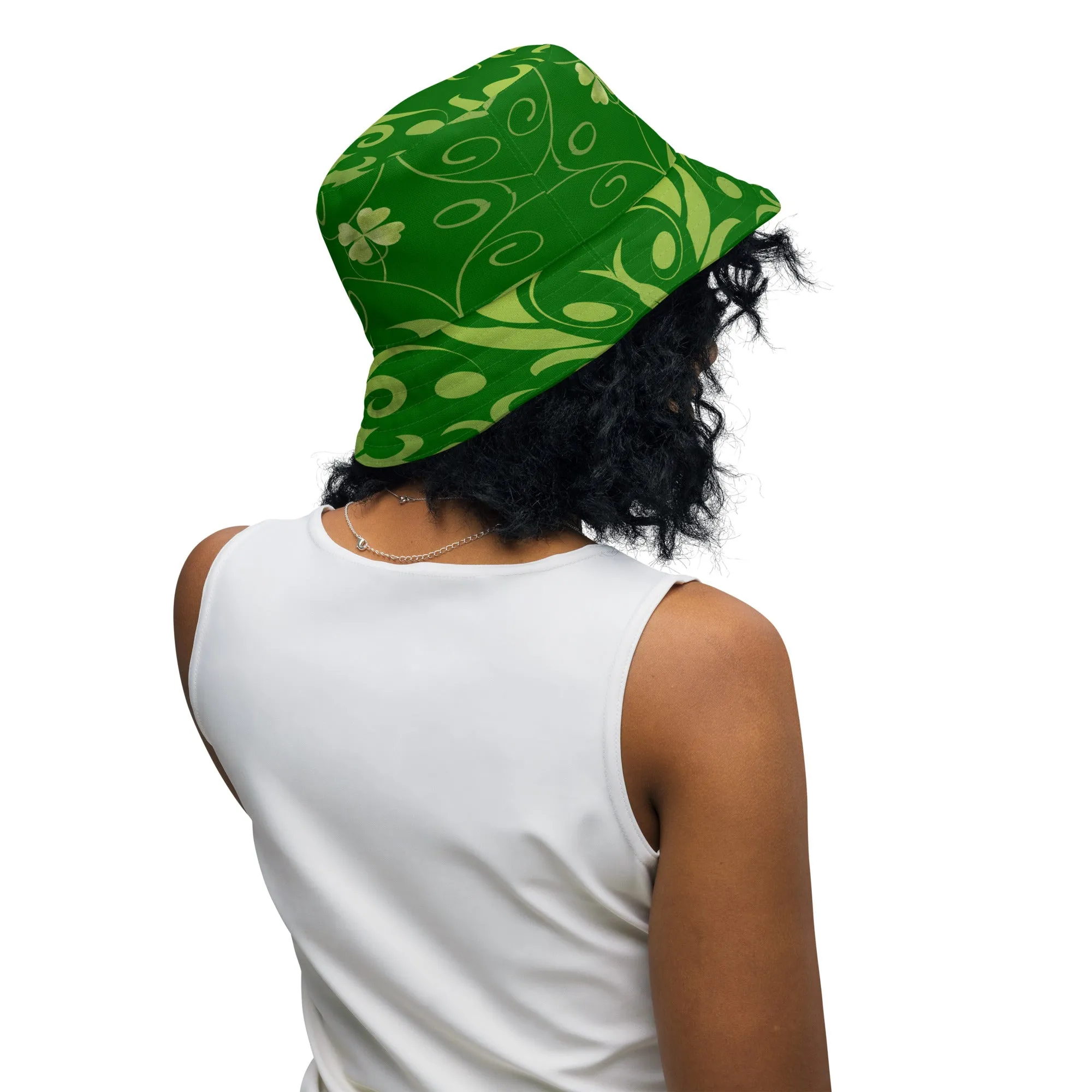 Emerald Elegance Green Design Bucket Hat, lioness-love