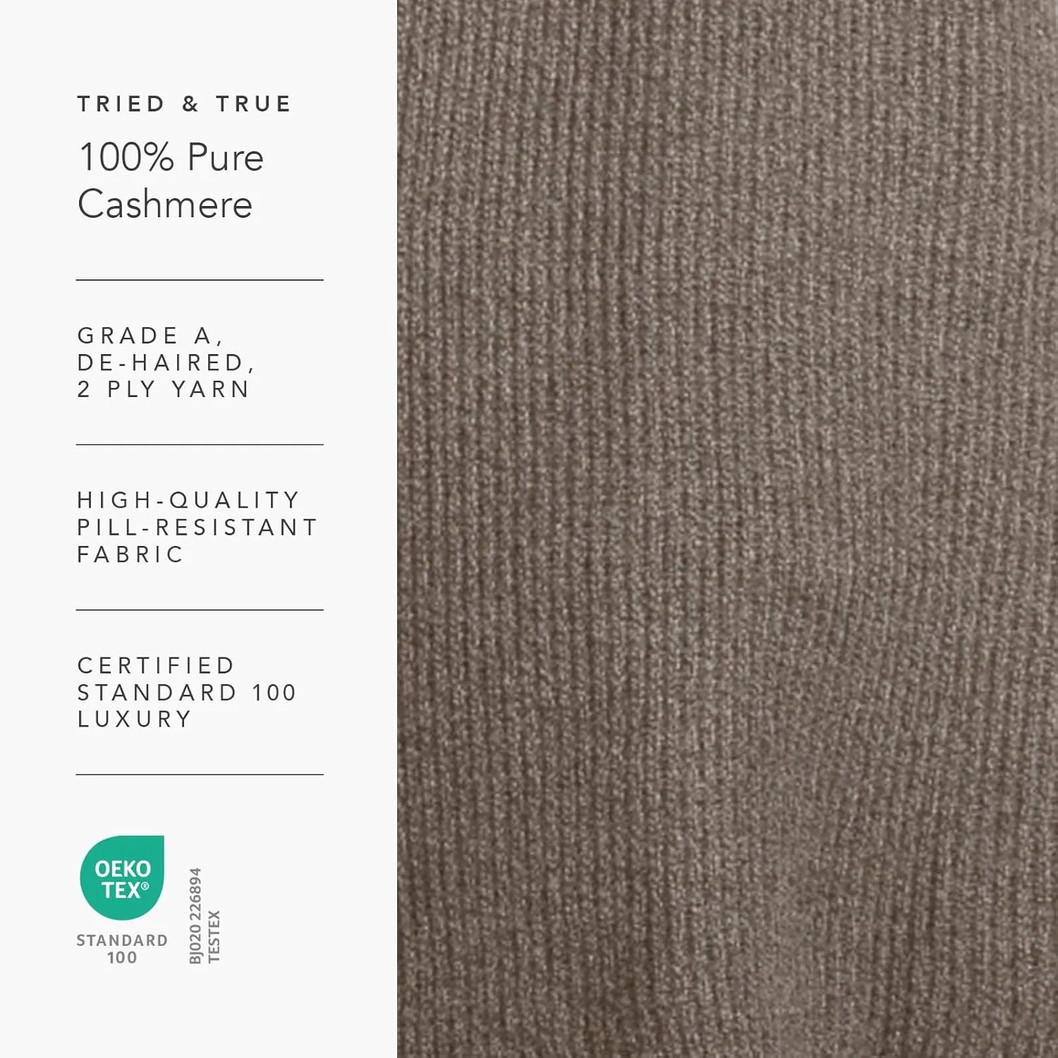 Fishers Finery Women's 100% Cashmere Ribbed Knit Winter Scarf | Black Label Box