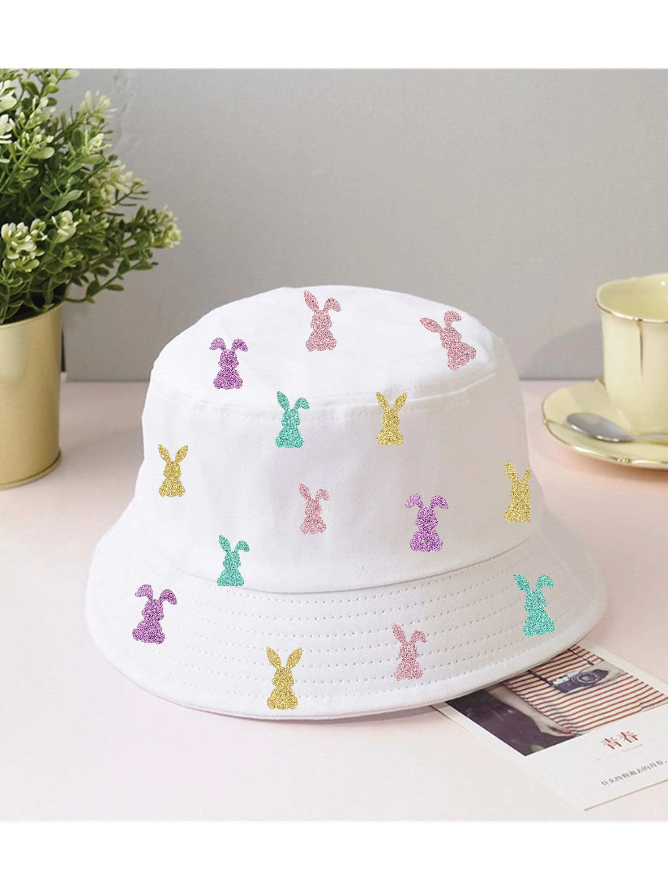 Glitter bunny  Bucket Hat