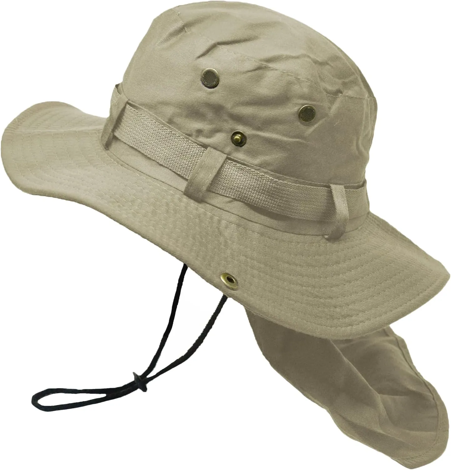 Glory Max Bucket Boonie Hat with Neck Flap Cover Sun Safari Wide Brim Fishing Garden Hiking Cap
