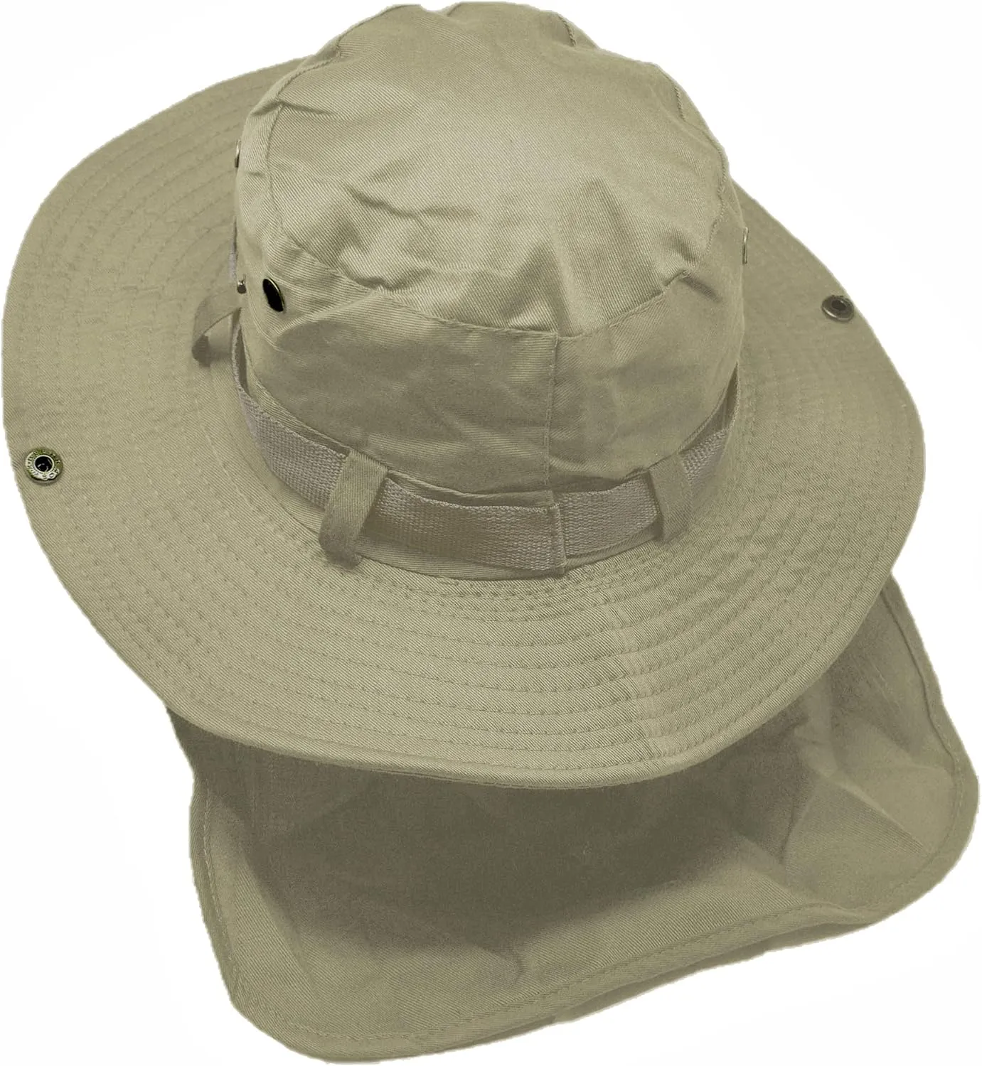 Glory Max Bucket Boonie Hat with Neck Flap Cover Sun Safari Wide Brim Fishing Garden Hiking Cap