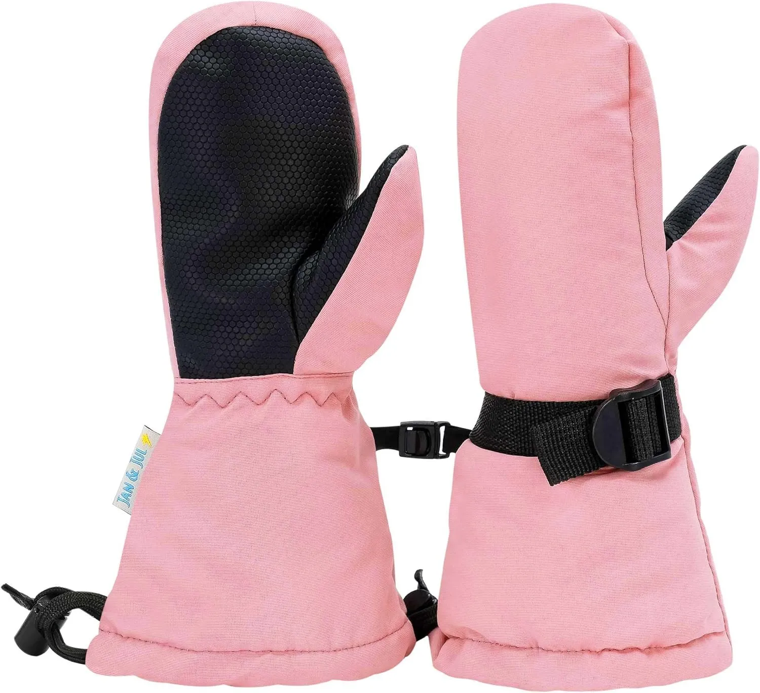 JAN & JUL Girls Insulated Waterproof Snow Mittens for Toddler and Kids