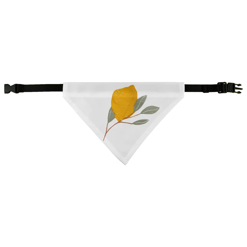 Lemon and Leaves Pet Bandana