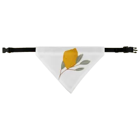 Lemon and Leaves Pet Bandana