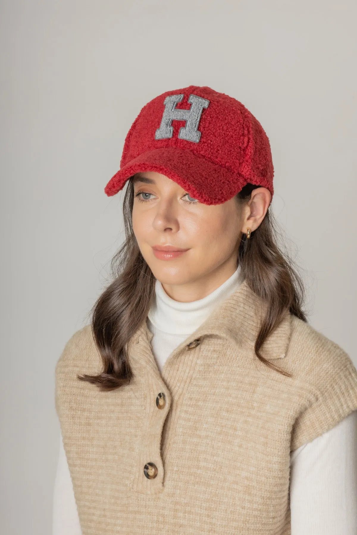 Letter H Sherpa Baseball Cap (Big Letter)