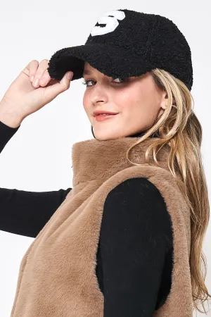 Letter S Sherpa Baseball Cap (Big Letter)