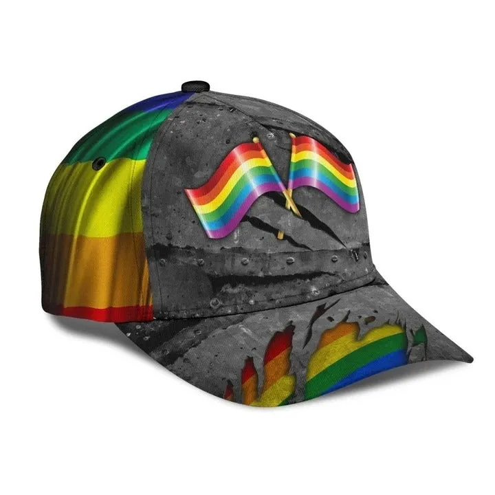 Lgbt 3D All Over Printing Baseball Cap Hat, Couple Gay Gifts, Clasic Cap For Lesbian