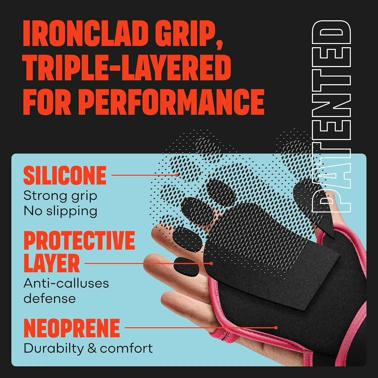 MAVA Open Gym Gloves for Men & Women; Padded Weight Lifting Gloves with Wrist Support for Comfort, Protection; Strong-Grip Fingerless Workout Gloves for Men & Women; Anti-Sweat Gym Accessories
