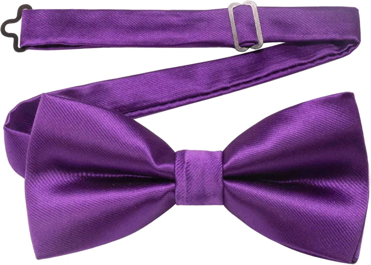 Mens Solid Color Pre-tied Bow Tie and Pocket Square Cufflink Set