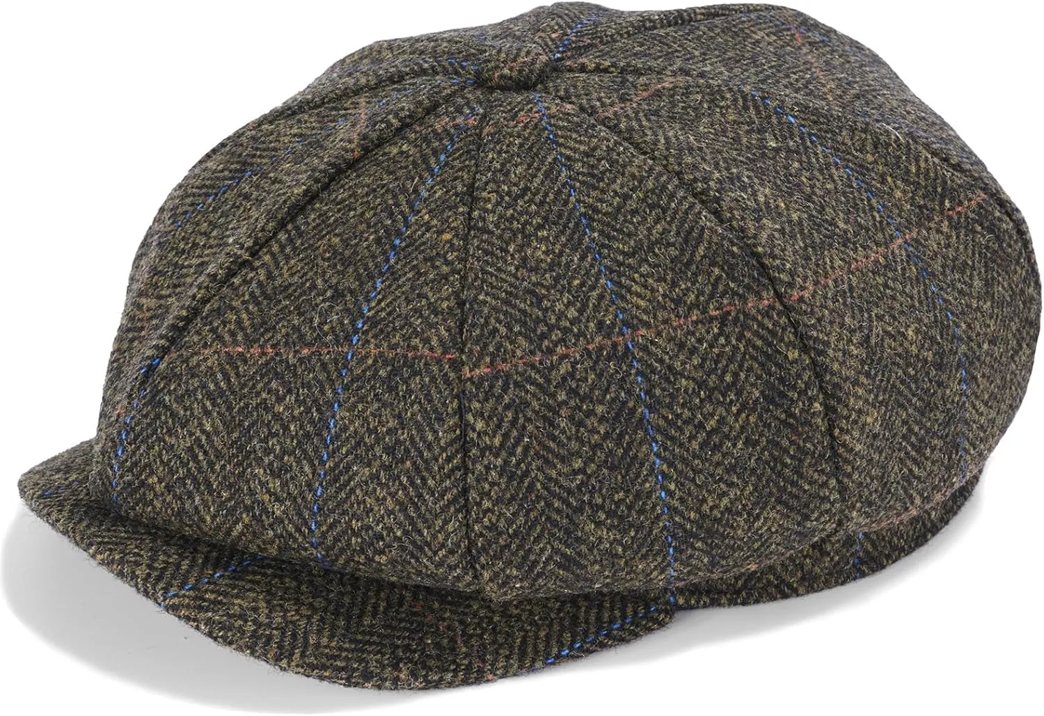 Mens Woolen Newsboy Cap Tweed Gatsby Ivy Cabbie Flat Golf Hat Present for Fathers Women Unisex