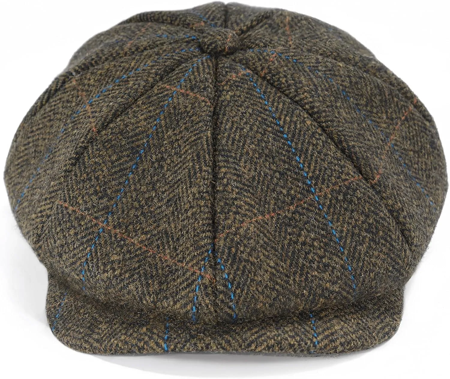 Mens Woolen Newsboy Cap Tweed Gatsby Ivy Cabbie Flat Golf Hat Present for Fathers Women Unisex