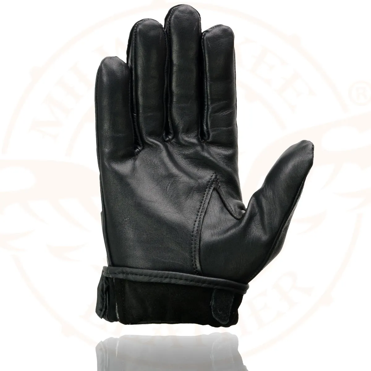 Milwaukee Leather SH247 Men's Black Perforated Leather Full Finger