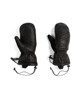 Obermeyer Leather Down Mittens - Women's