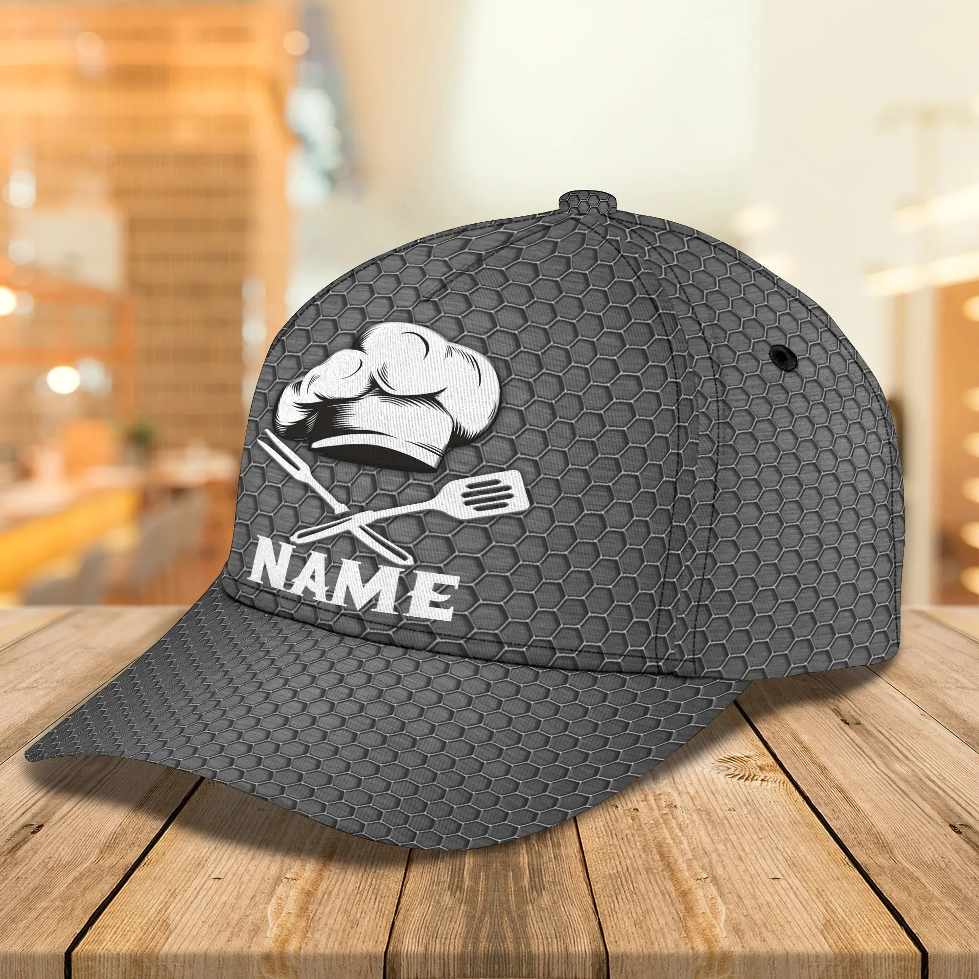 Personalized 3D Baseball Chef Caps, Classic Cap For Master Chef, Cooking Lover 3D Cap Hat