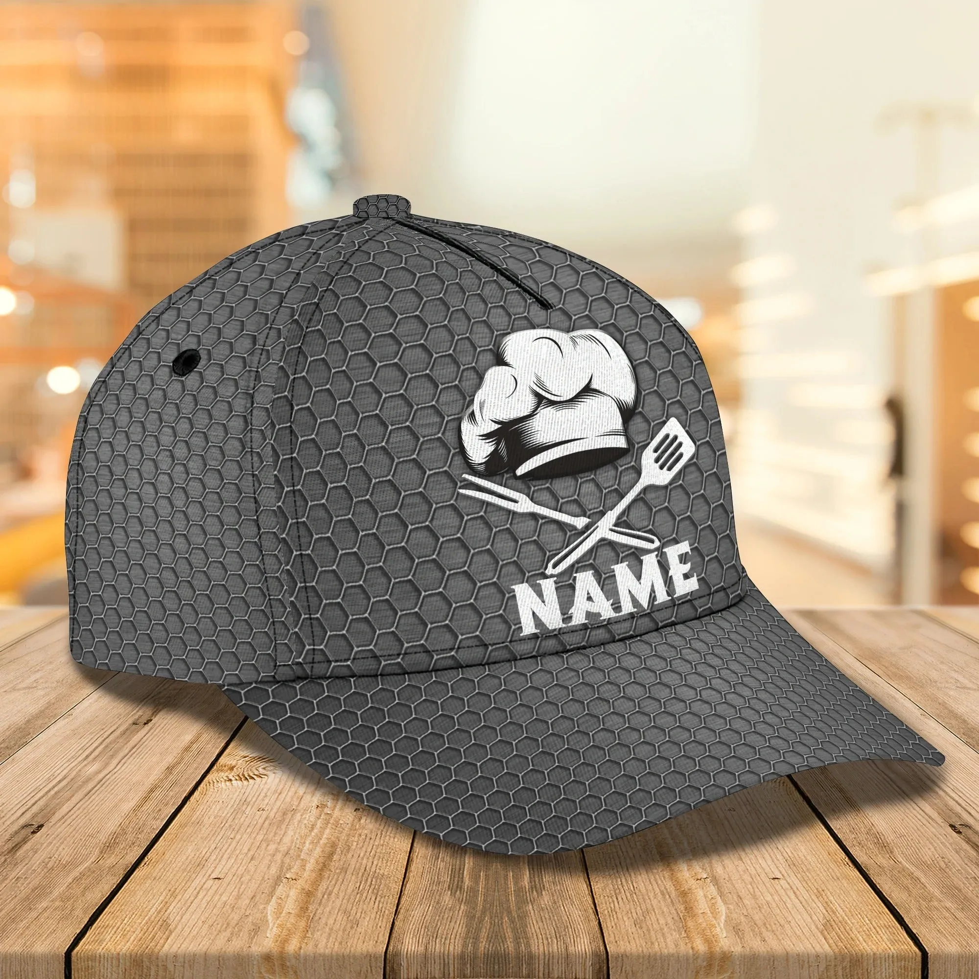 Personalized 3D Baseball Chef Caps, Classic Cap For Master Chef, Cooking Lover 3D Cap Hat