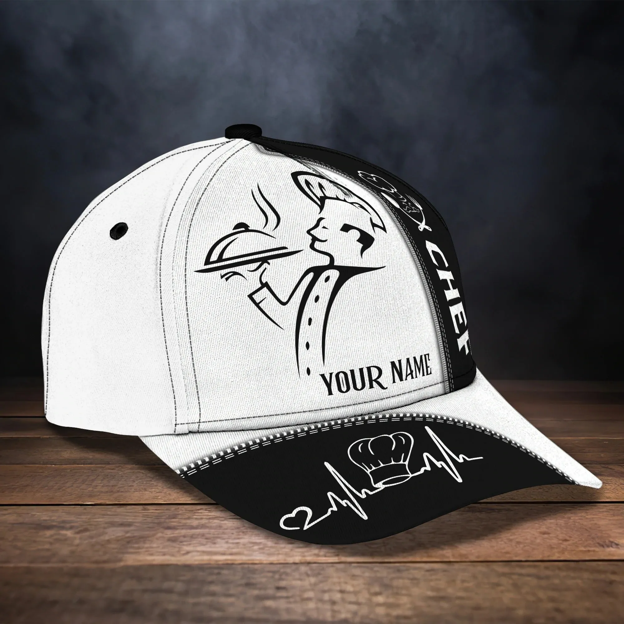 Personalized 3D Baseball Chef Caps, Classic Cap For Master Chef, Cooking Lover 3D Cap Hat