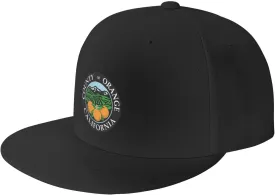 POOEDSO Seal of Orange County, California Snapback Hats for Men Baseball Cap Trucker Hat Flat Brim Hats