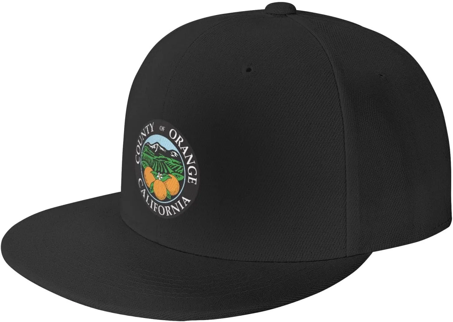 POOEDSO Seal of Orange County, California Snapback Hats for Men Baseball Cap Trucker Hat Flat Brim Hats