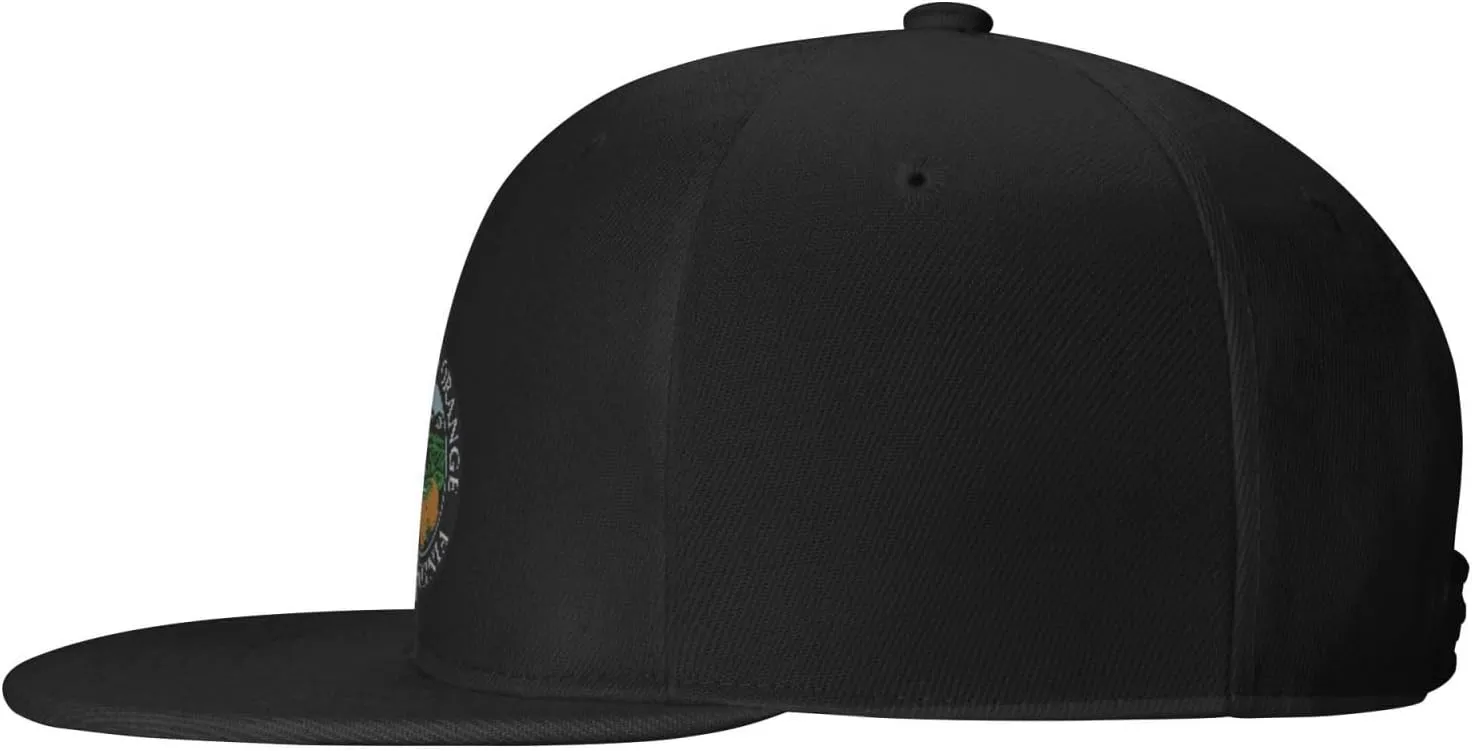 POOEDSO Seal of Orange County, California Snapback Hats for Men Baseball Cap Trucker Hat Flat Brim Hats