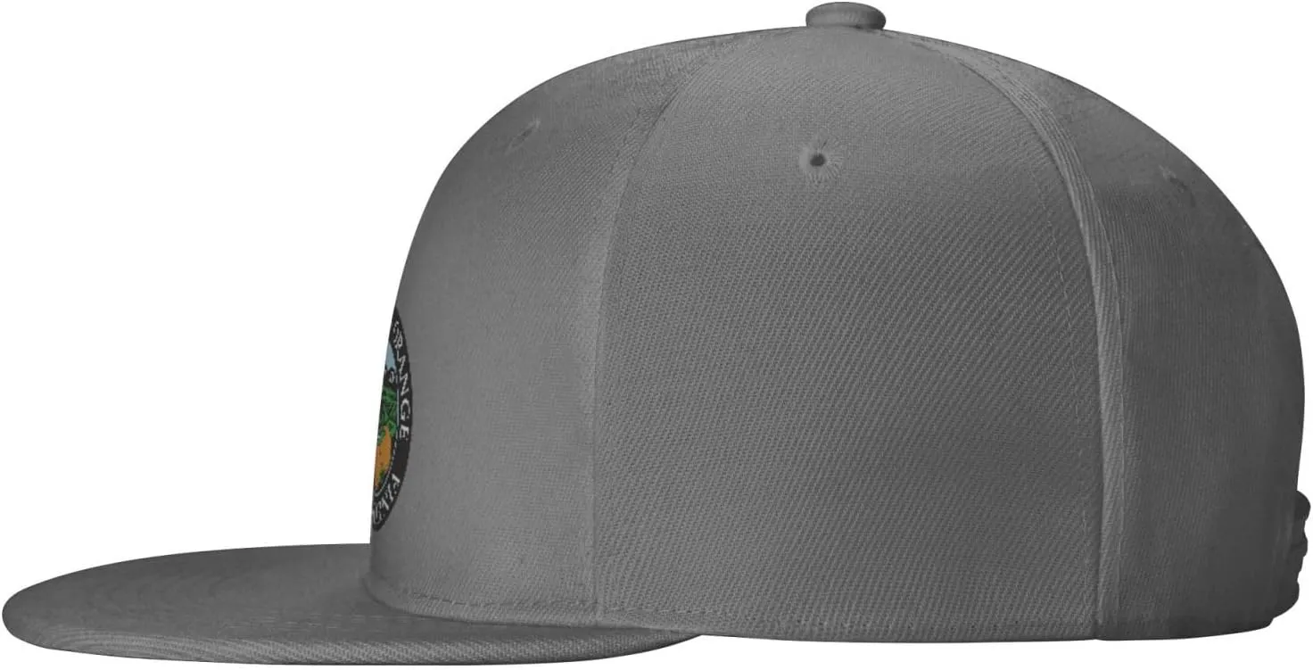 POOEDSO Seal of Orange County, California Snapback Hats for Men Baseball Cap Trucker Hat Flat Brim Hats