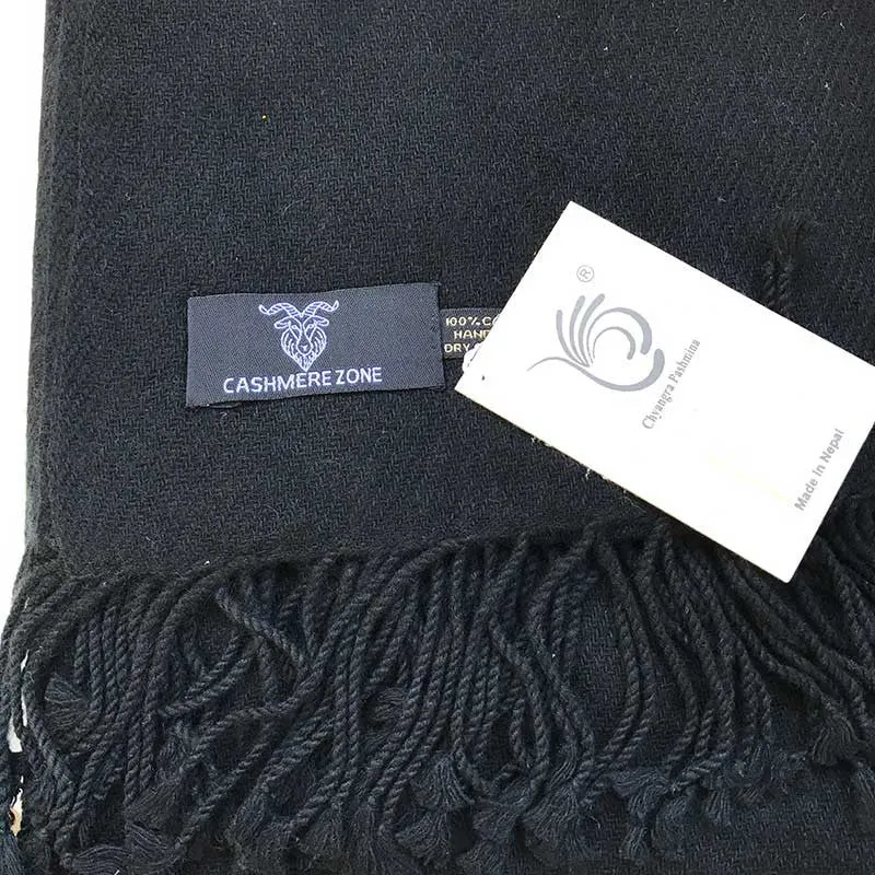 Pure Pashmina Scarf Black