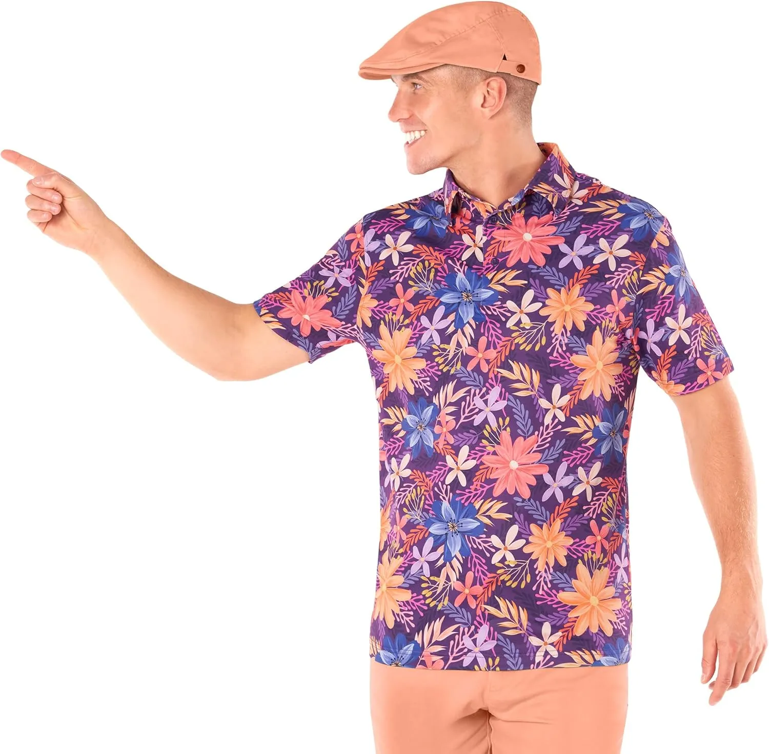 Royal & Awesome Pastel Golf Hats Men, Funny Golf Hats, Mens Newsboy Cap, Flat Cap Style, Bright Pastel Design, One Size